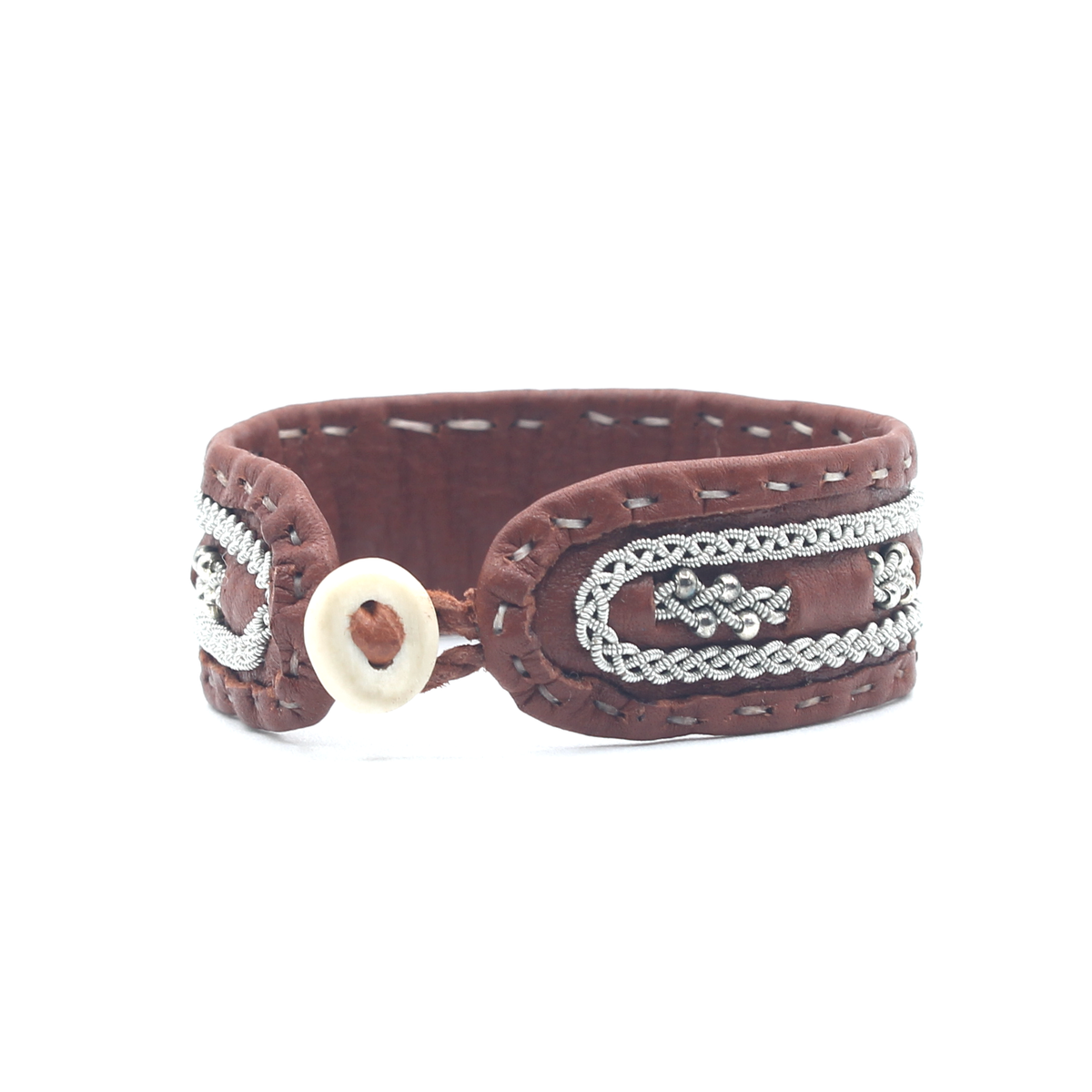Ellen in Camel and with Silver beads