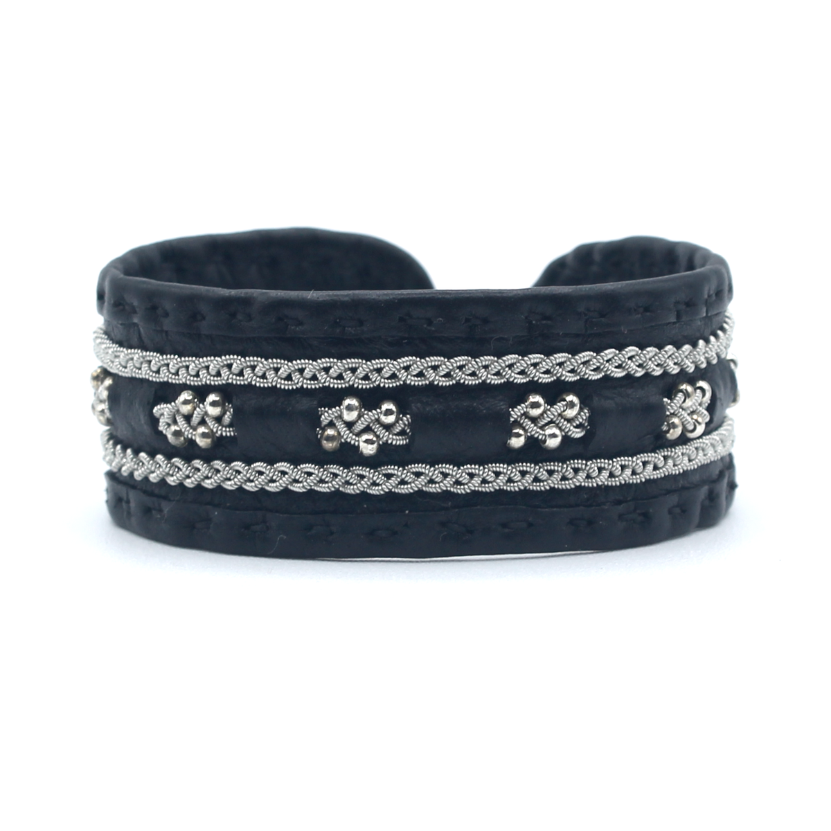 Ellen in Black and with Silver Beads