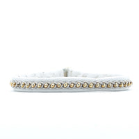 Gold beads on White XSmall 6"