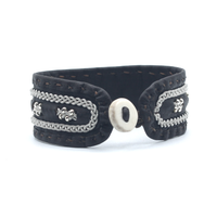 Ellen in Dark Brown and with Silver Beads