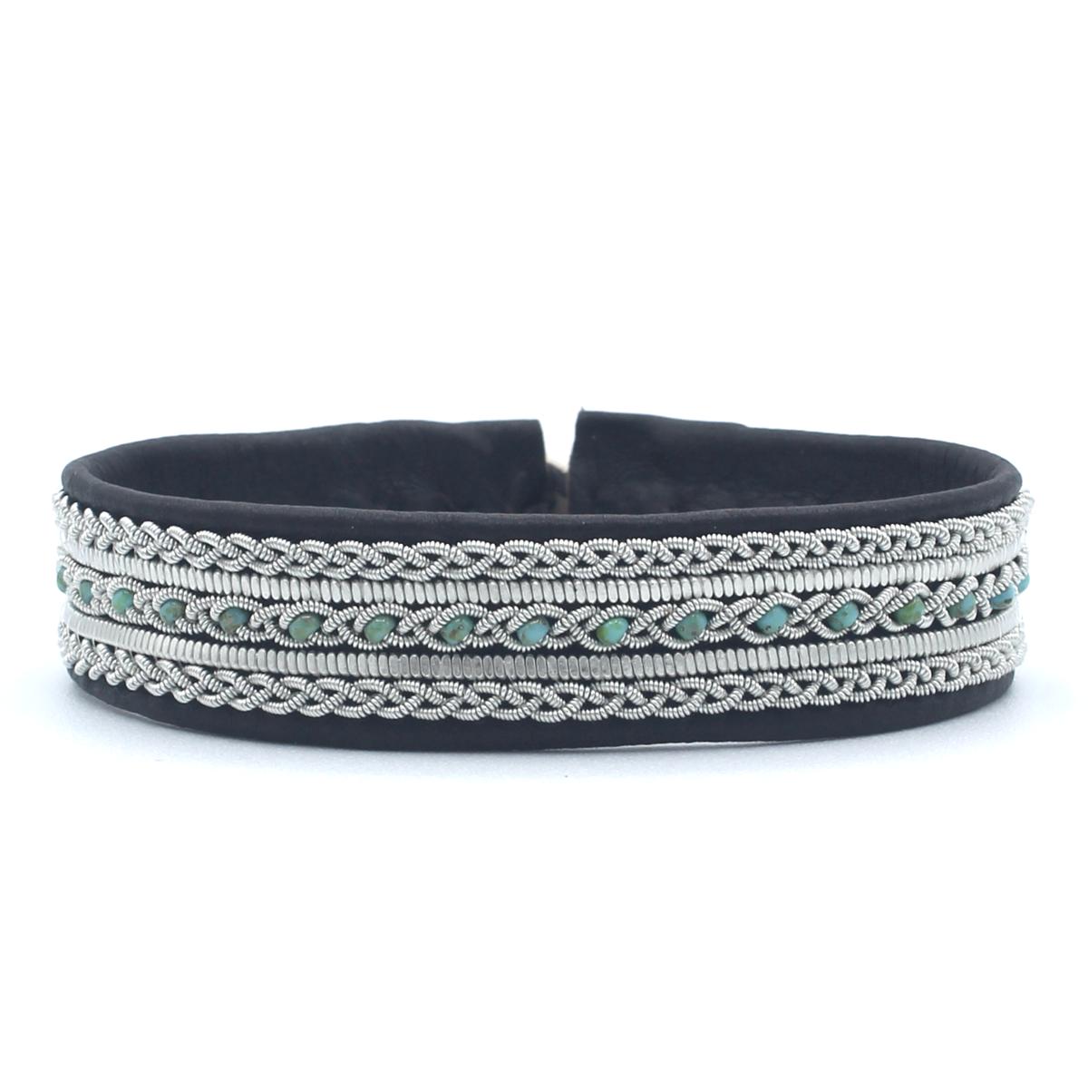 Malin Dark Brown with Turquoise Beads