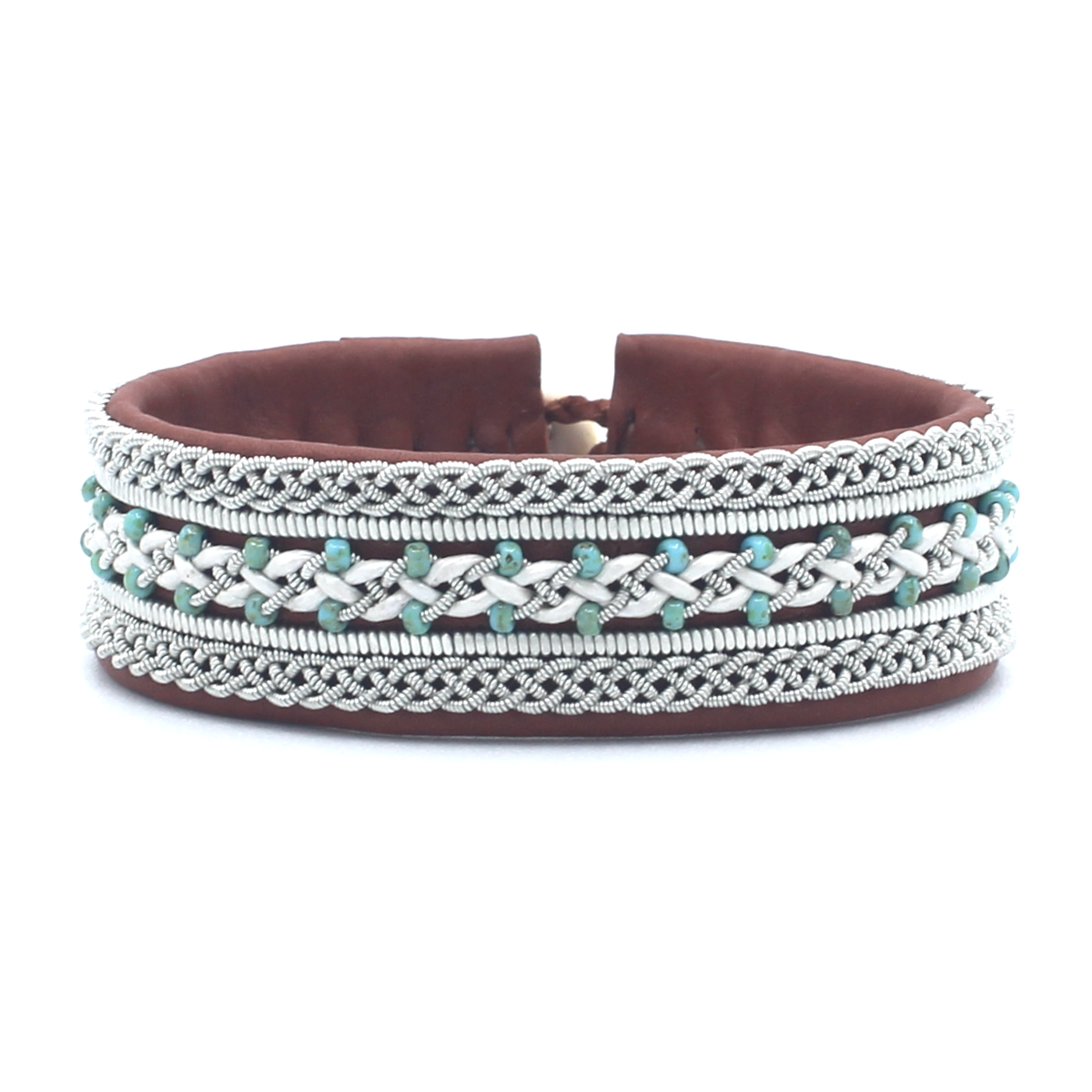 Sierra Camel/White with Turquoise Beads