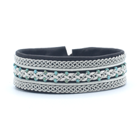 Sierra Dark Brown/White with Turquoise Beads